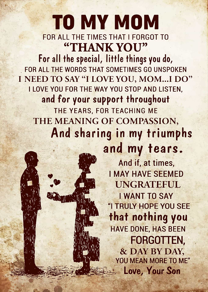 To My Mom Gift For Mom