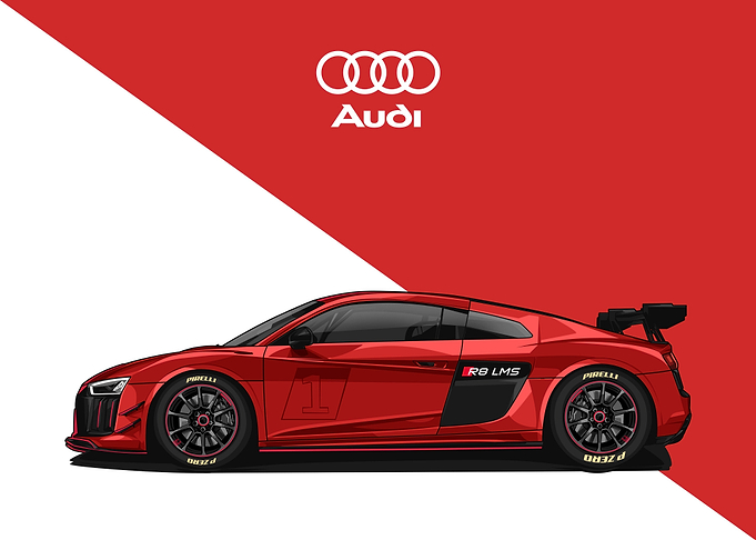 audi r8 red