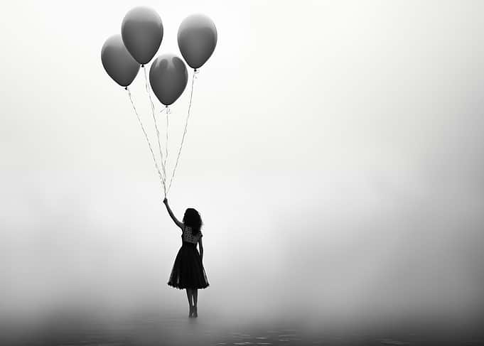 Girl and Balloons
