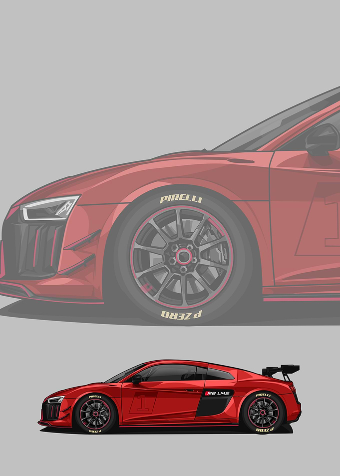 audi r8 red
