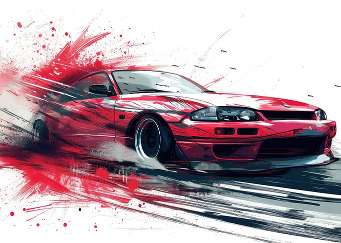 Sport car Drifting