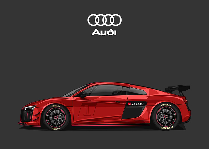audi r8 red