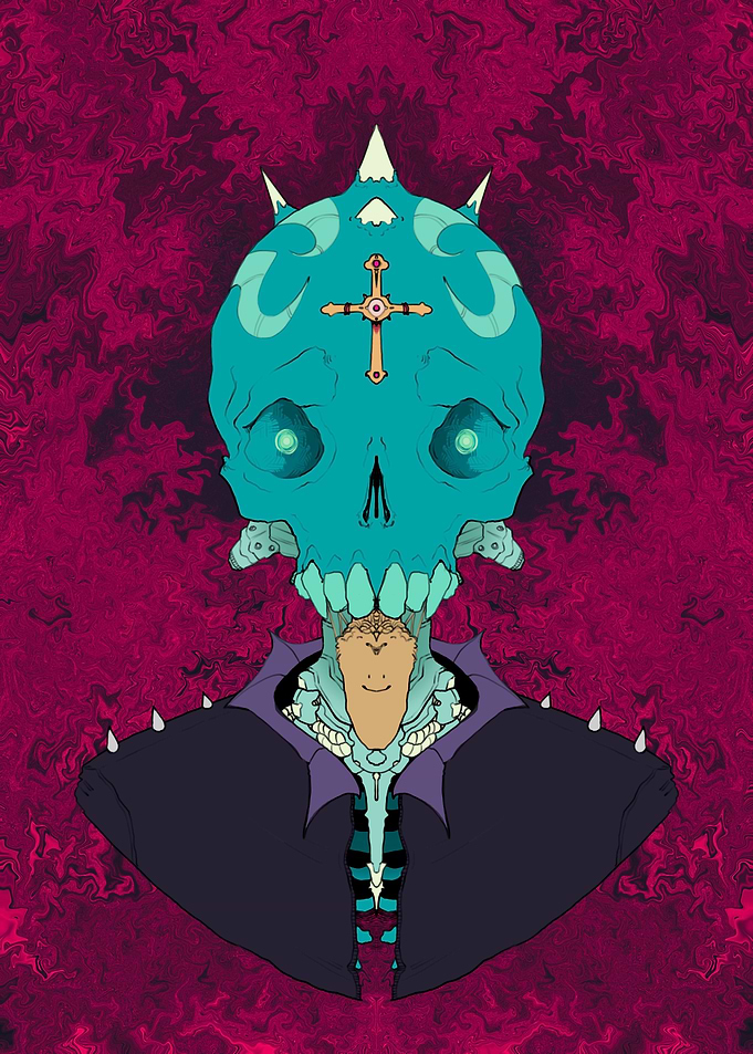 Cyber Punk Skull