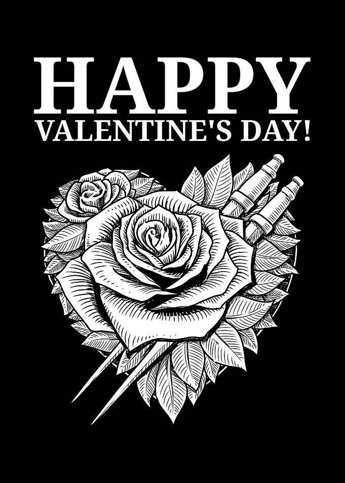 BnW Rose Valentine Day