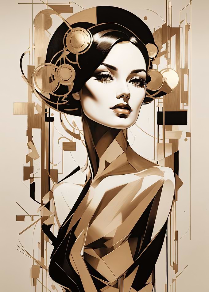 Elegant Lady Art Deco