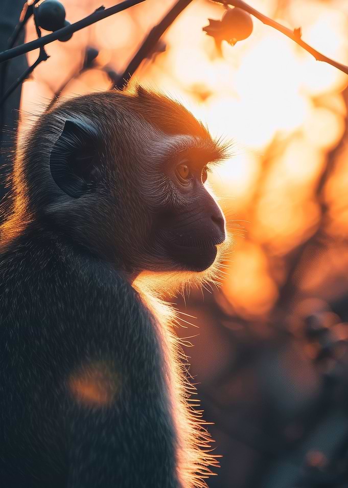 Monkey Sunset Elegant