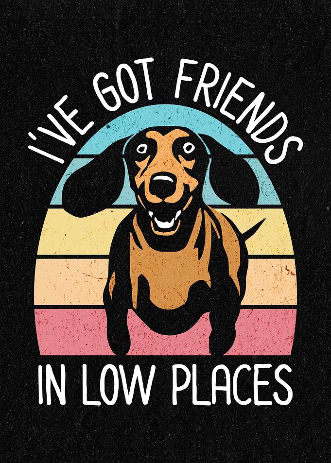 Cute Sausage Dog Vintage