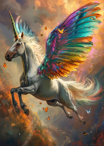 Flying Unicorn With Wings