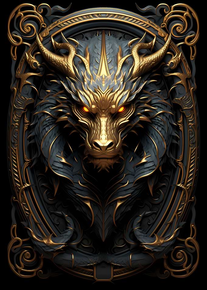 Majestic Dragon Poster