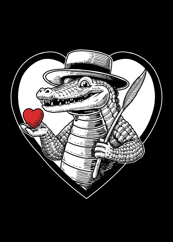 A Crocodile Boy BnW