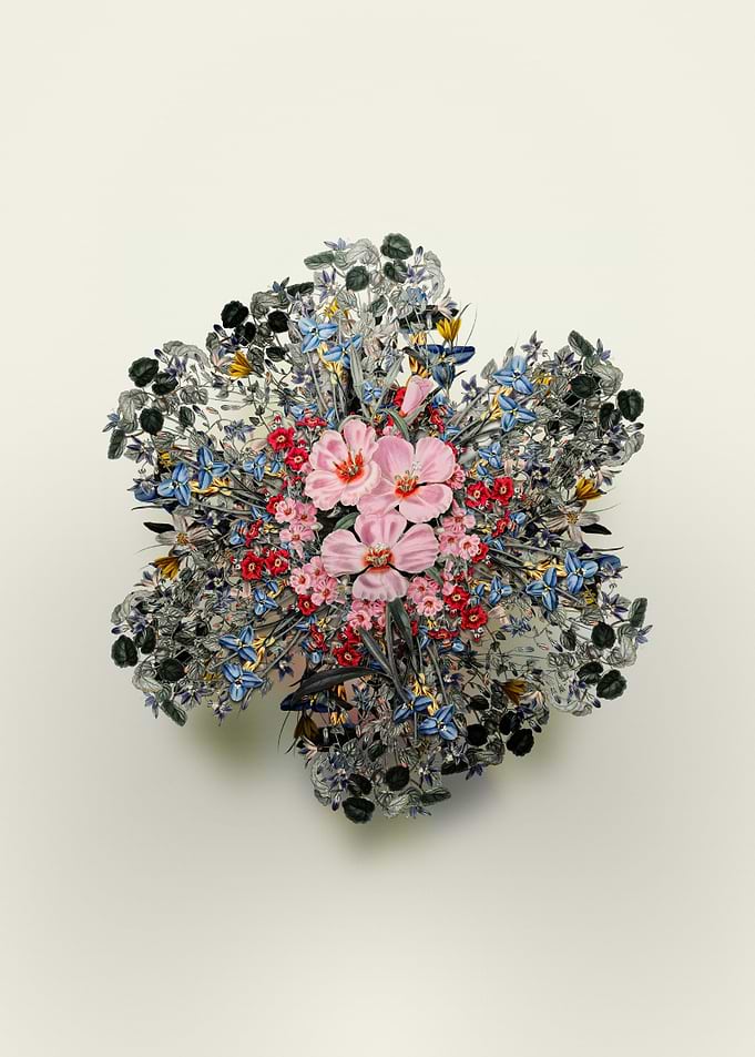 Pink Ruddy Godetia Wreath
