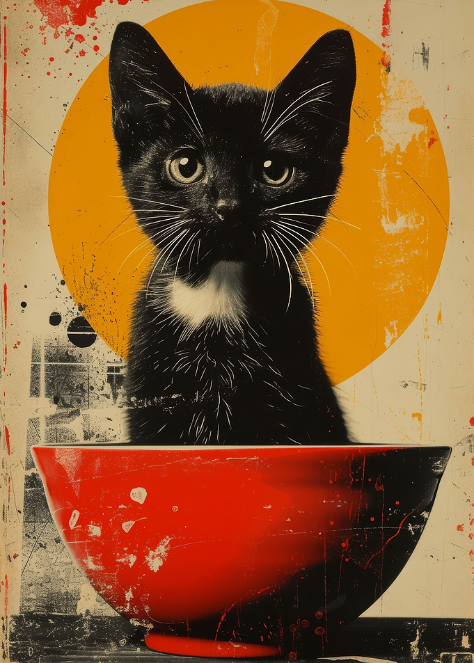 Cat in a bowl