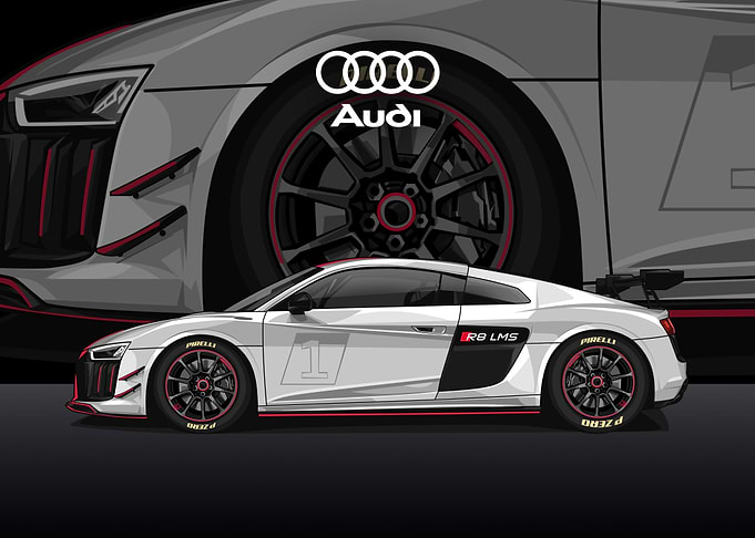 audi r8 white