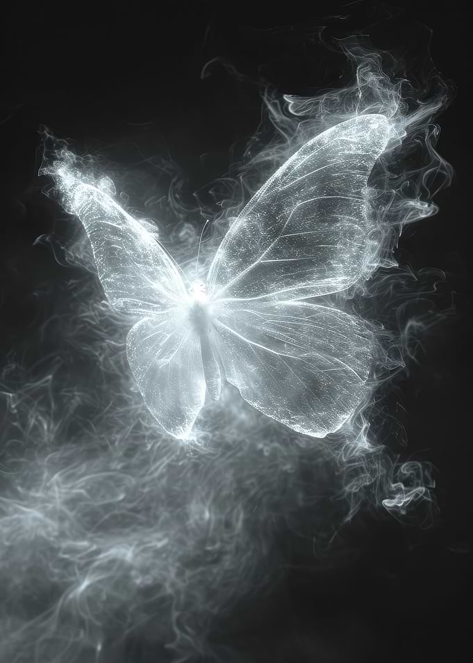 White Ghost Butterfly