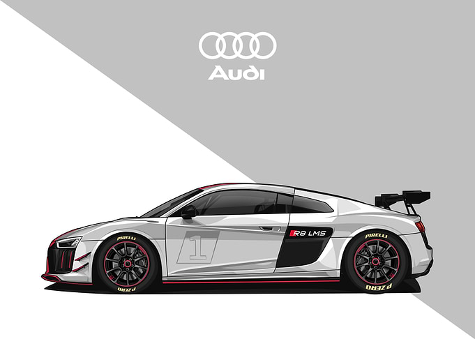 audi r8 white