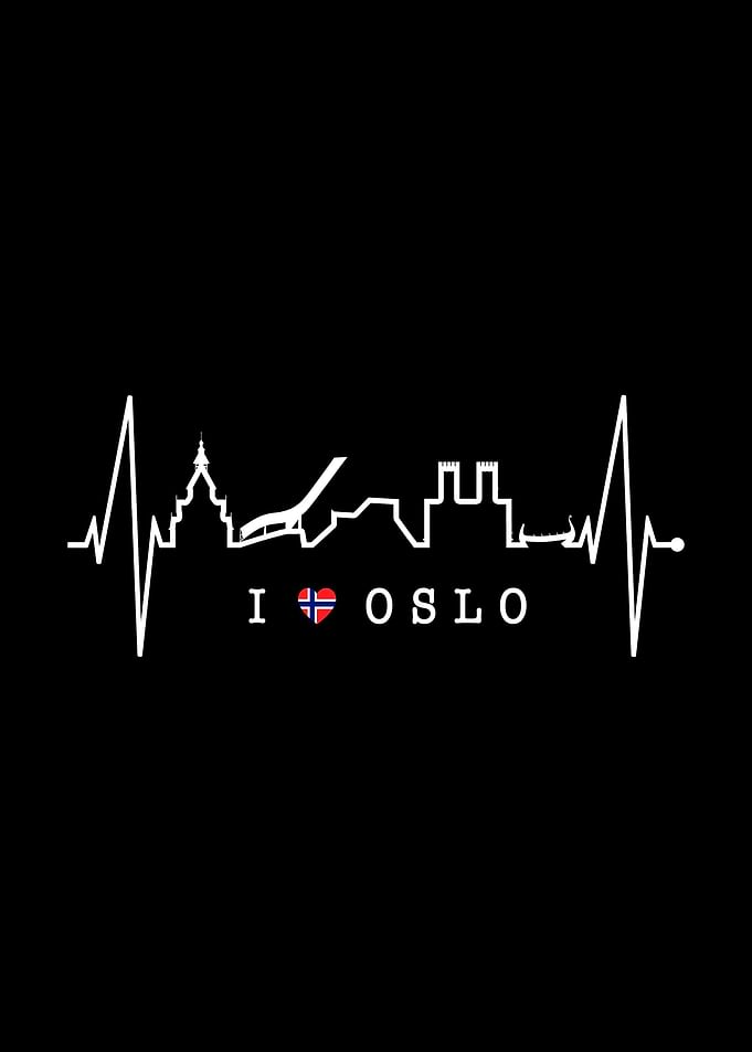 Oslo Skyline Heartbeat