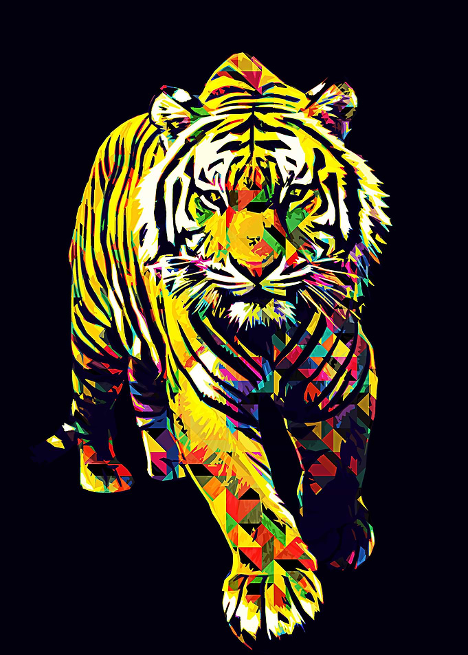 Tiger pop art