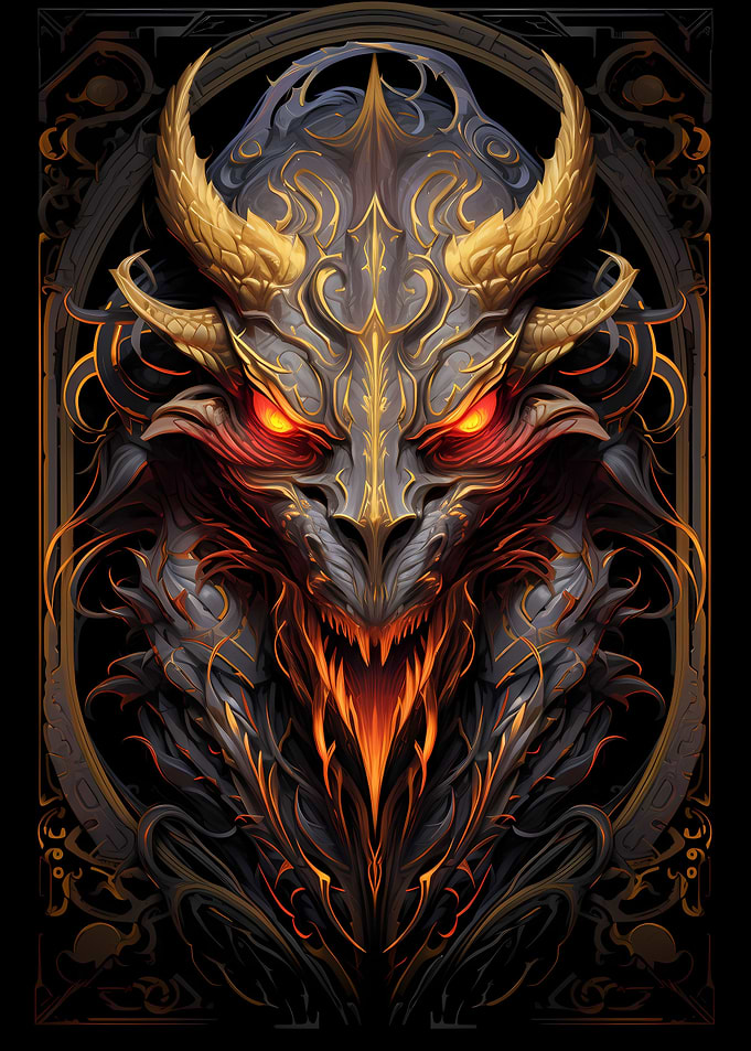 Epic Golden Fantasy Dragon
