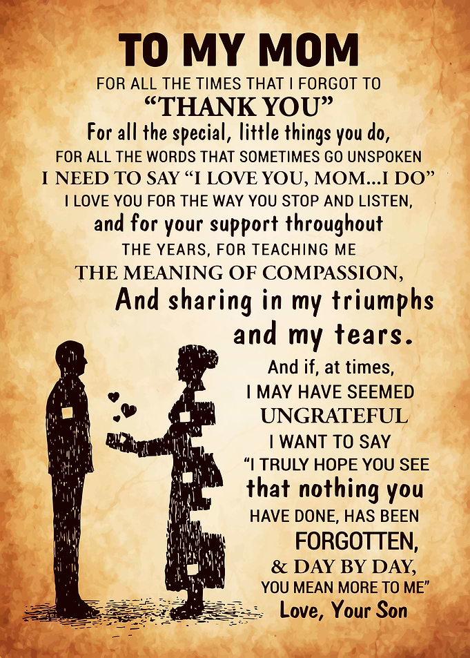 To My Mom Gift For Mom