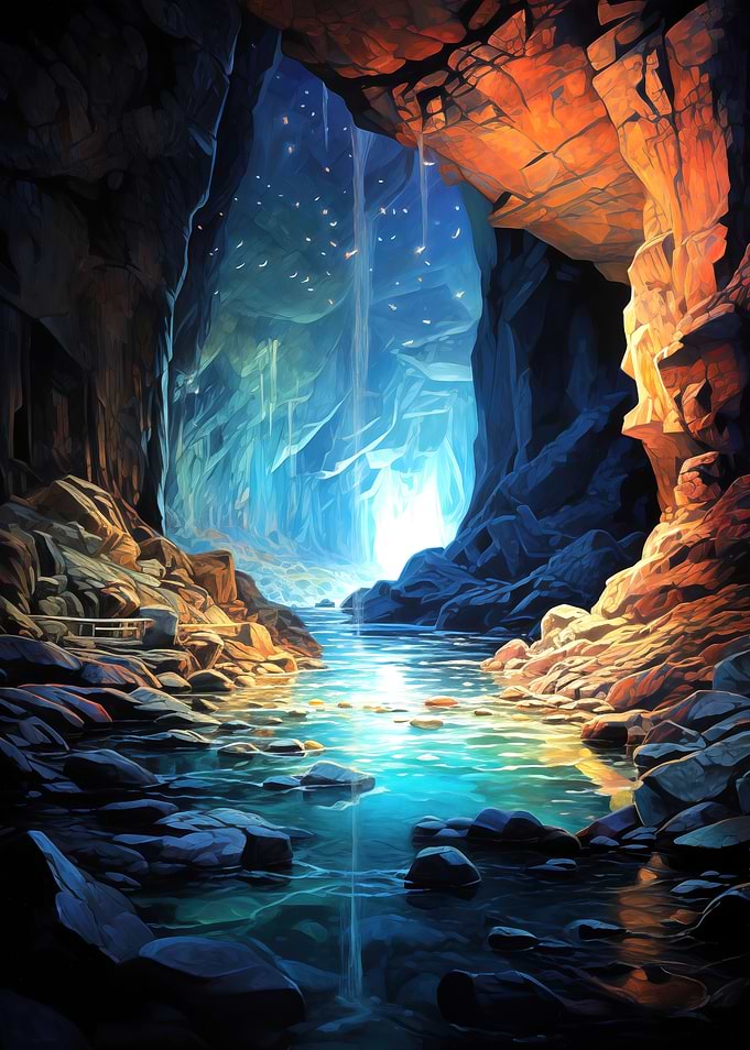 Blue and Orange Lite Cave