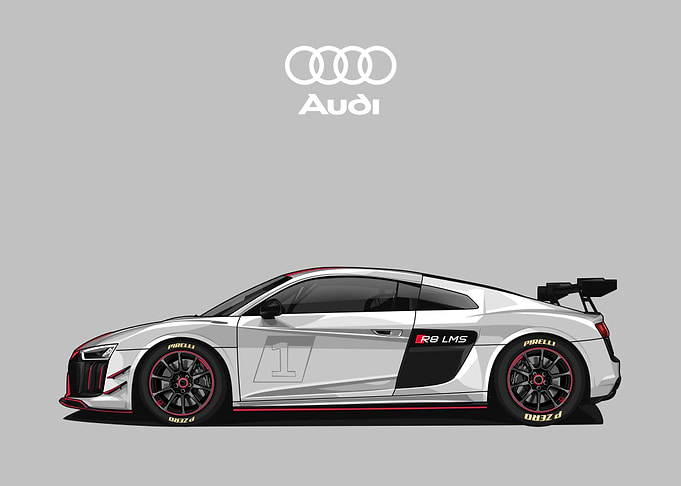 audi r8 white