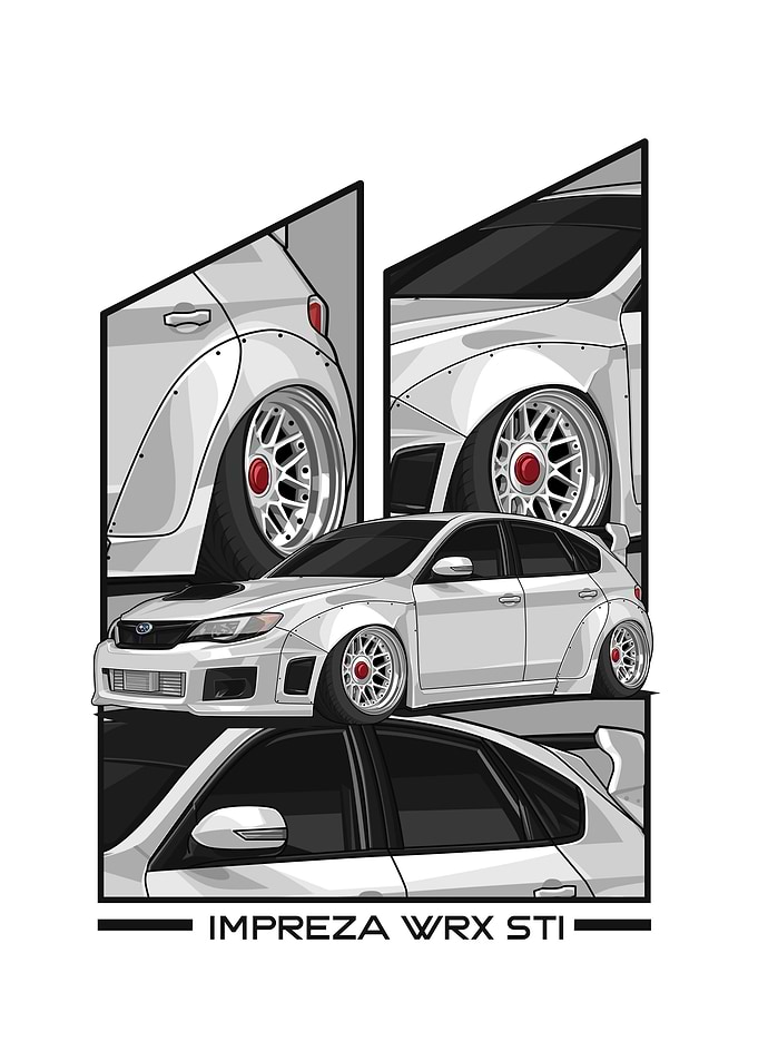 subaru impreza wrx white