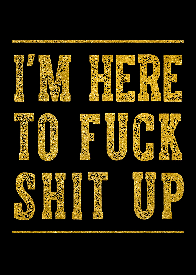 I am Here To Fuck Shit Up