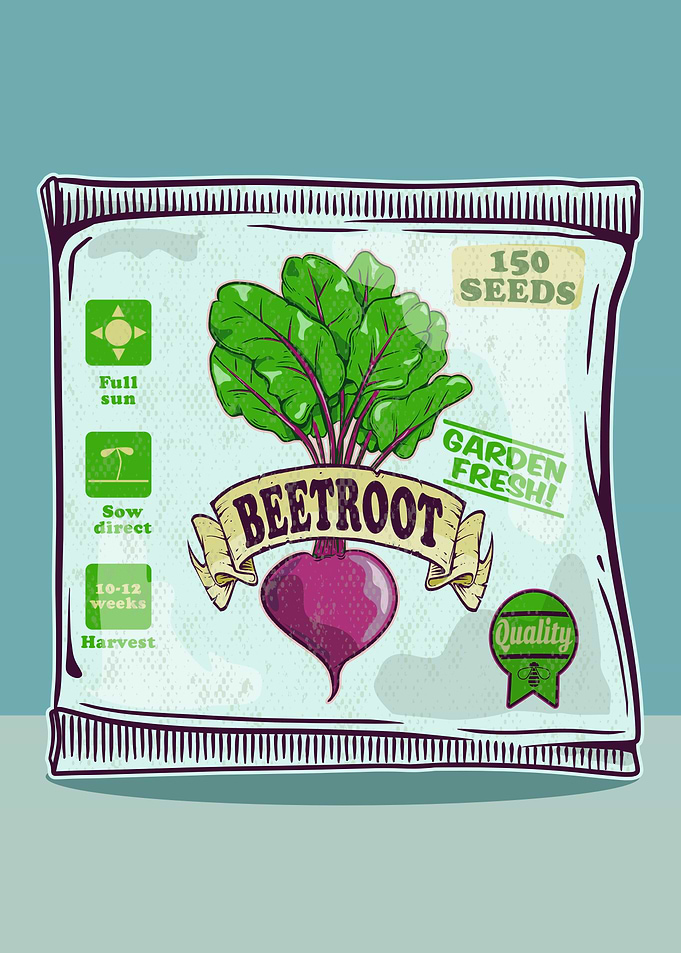 Beetroot seeds packet