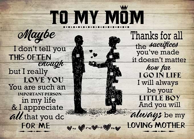 To My Mom Gift For Mom