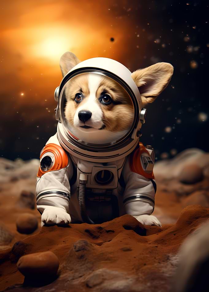 Astronaut Corgi Dog Puppy