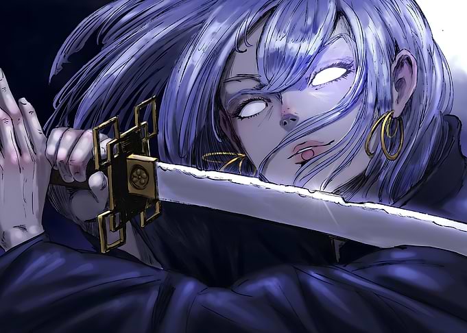 purple samurai woman