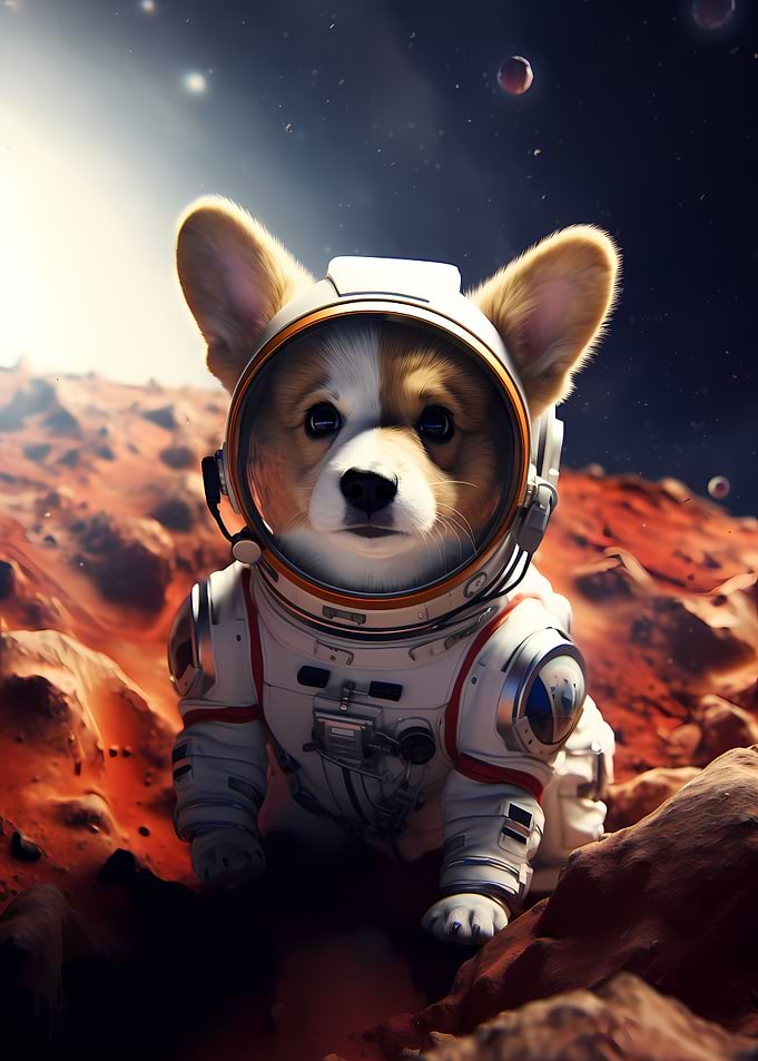 Astronaut Corgi Dog Puppy