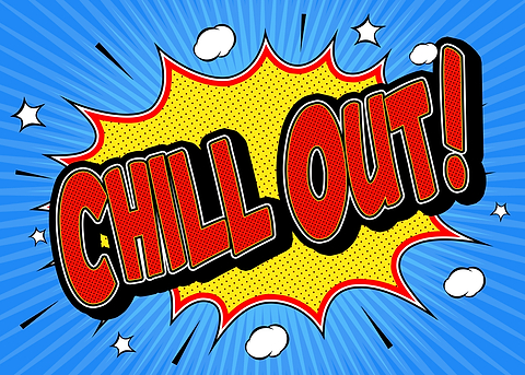 Chill Out Comic Poster — art printed on metal