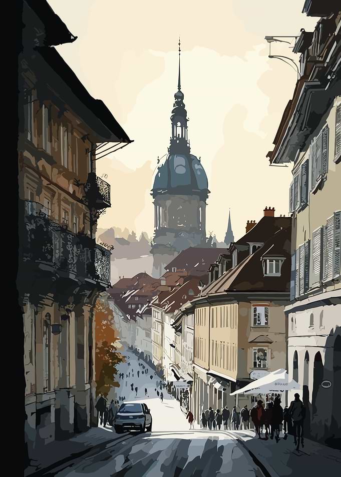 Bern Switzerland Painting