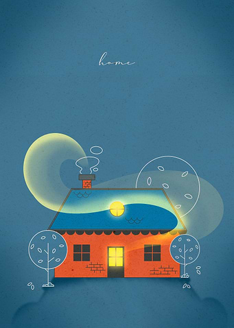 Cute magical cozy home