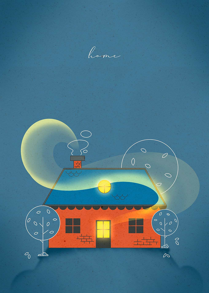 Cute magical cozy home