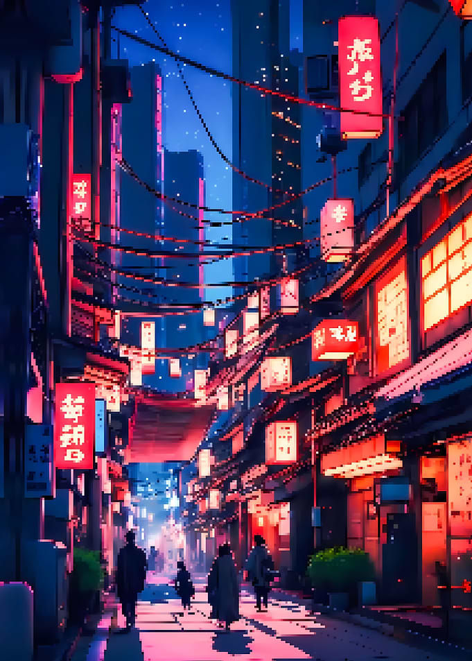 neon japan pixel street 02