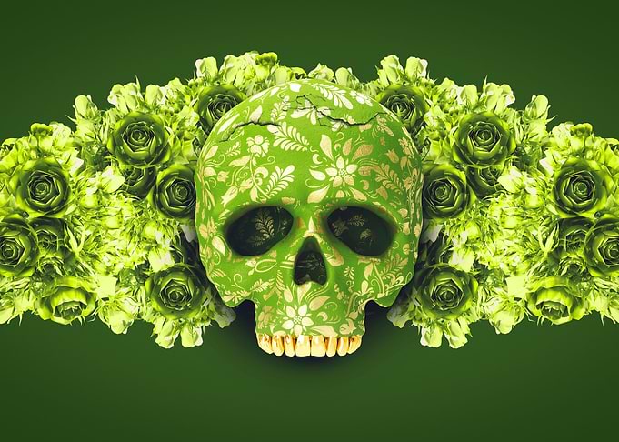 Green skull