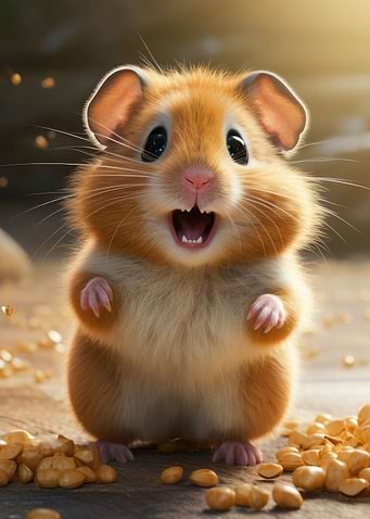 hamster and corn