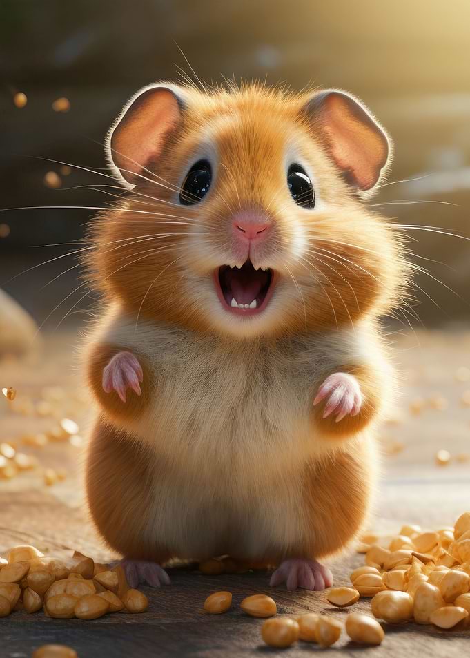 hamster and corn