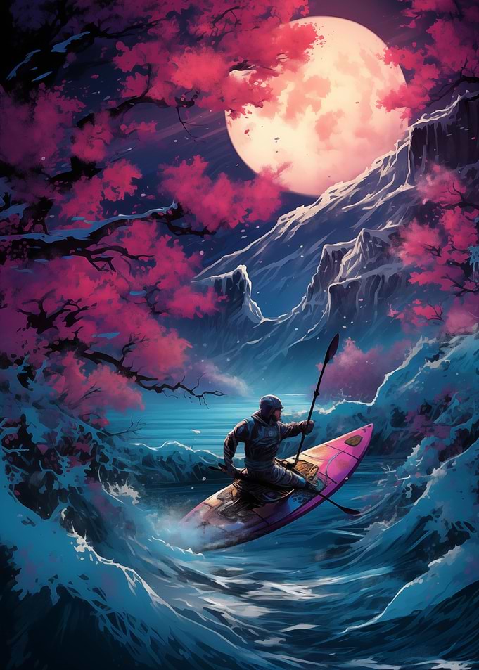 Kayak Blossom Wave Japan