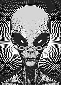 Vintage Alien Poster
