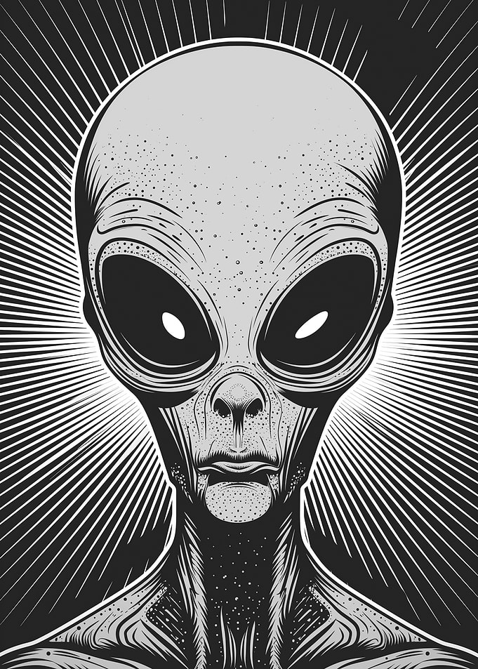 Vintage Alien Poster