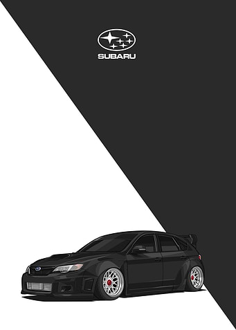 subaru impreza wrx black