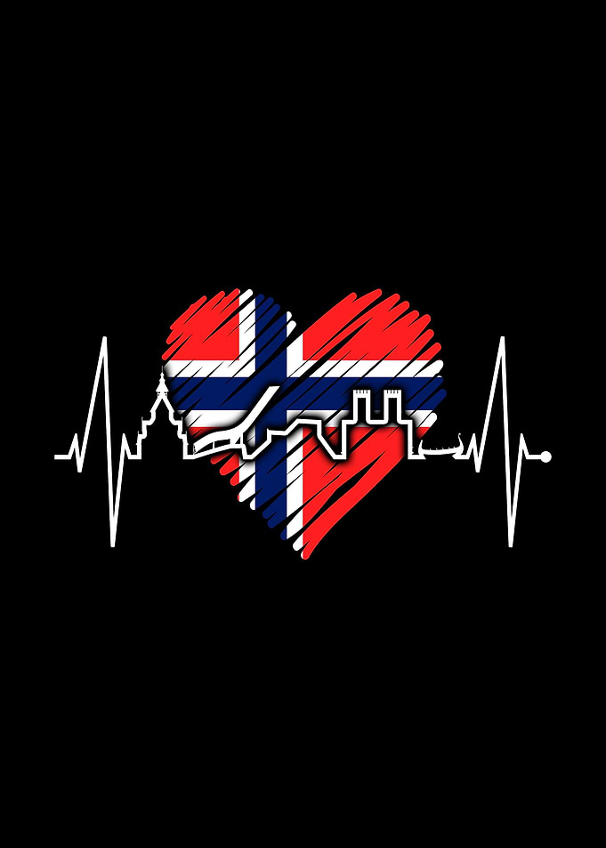 Oslo Skyline Heartbeat