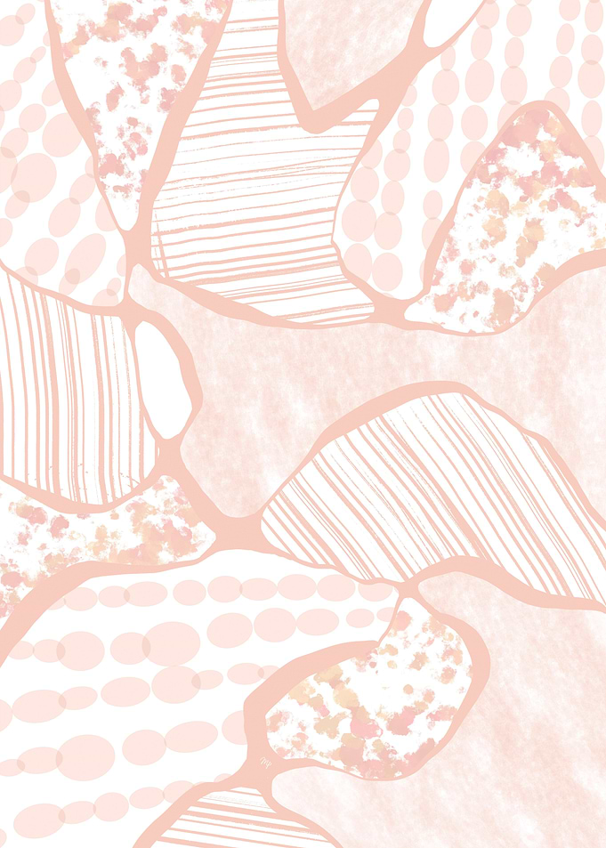 Peach Fuzz pattern collage