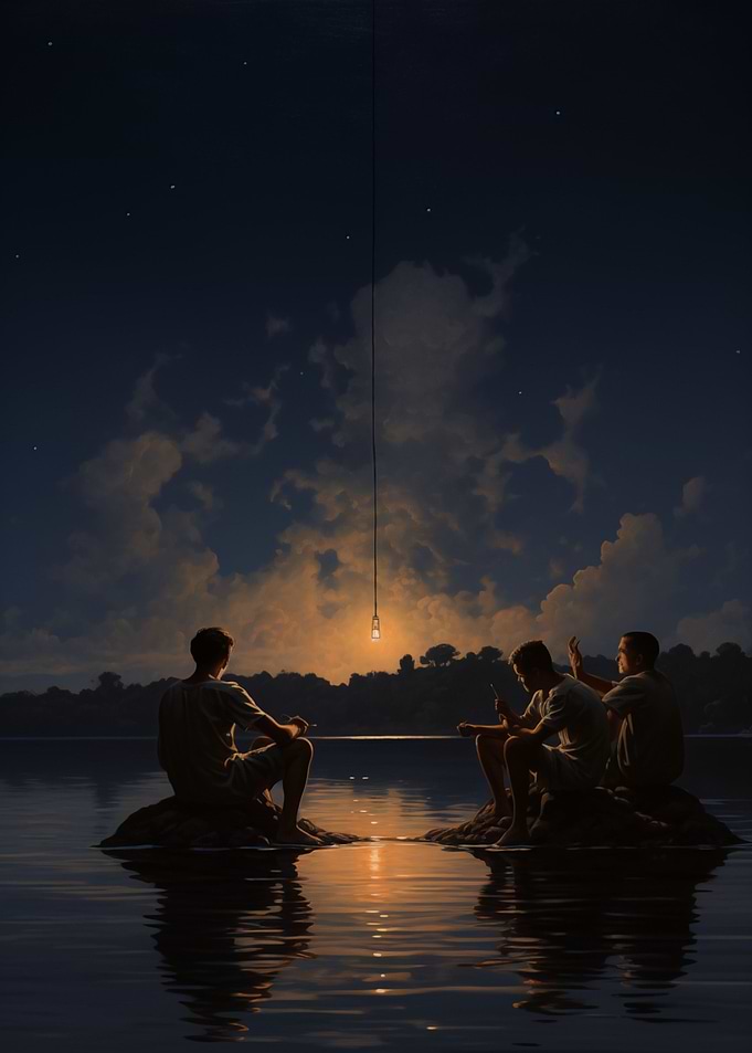 With the boys