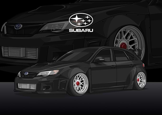 subaru impreza wrx black
