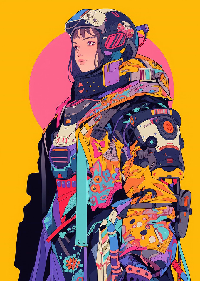 Cyberpunk Popart Anime