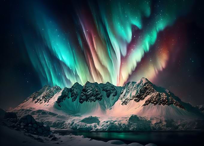 Colorful Aurora Borealis